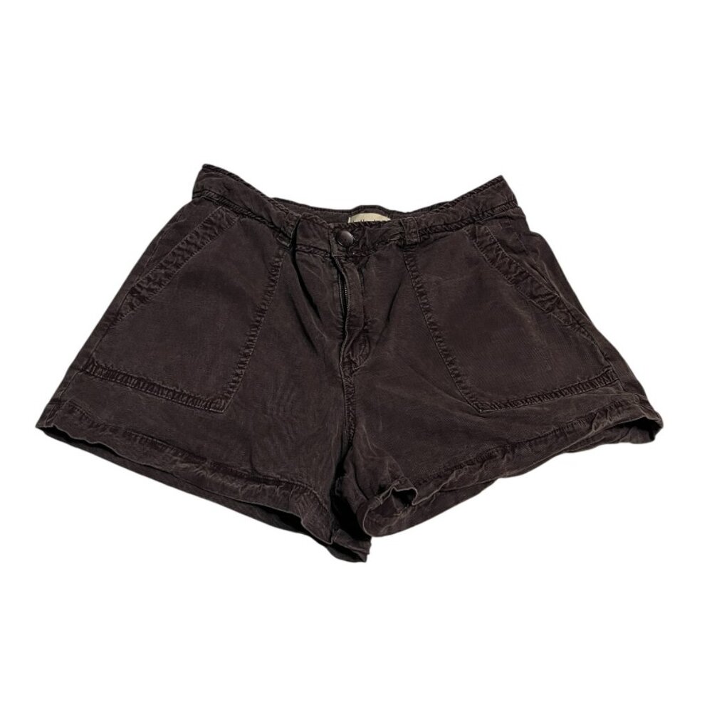 Bella Dahl Womens Tencel Shorts Size 29 Brown Drawstring Casual Summer